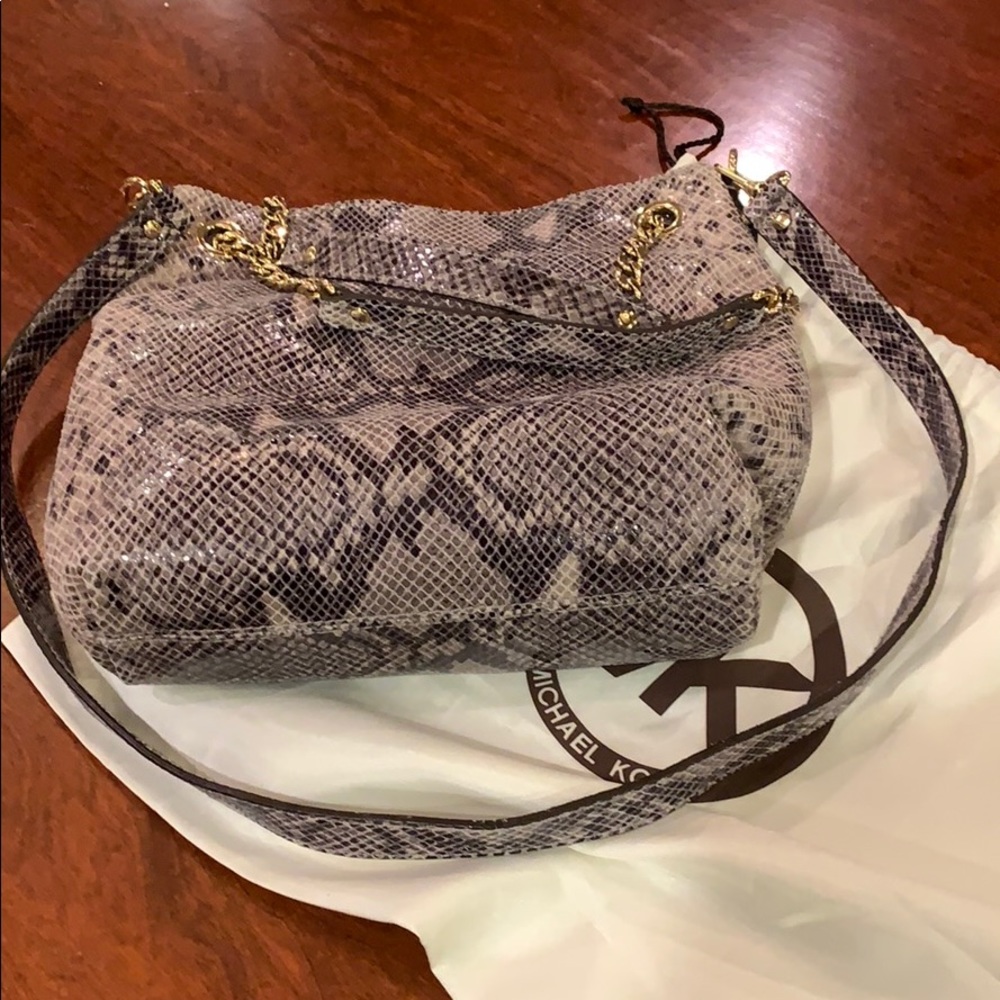 Michael Kors Python Leather Small Tote - image 4